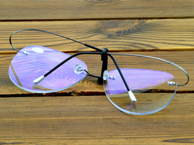 Navigācijas stila bezmalu lielizmēra titāna sakausējuma lasīšanas brilles +0,75 +1 +1,25 +1,5 +1,75 +2 +2,5 +2,75 līdz +4