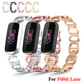 Metalni remen za Fitbit Luxe narukvicu od nehrđajućeg čelika Zamjena za Fitbit luxe remen za pametni sat Dodaci službeni stil