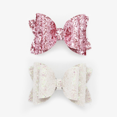 2 bucăți 3 inch paiete roșii pentru fete agrafe de păr pentru agrafe de păr strălucitoare lucrate manual Barrette cu sclipici Accesorii drăguțe pentru păr Accesorii pentru păr pentru copii