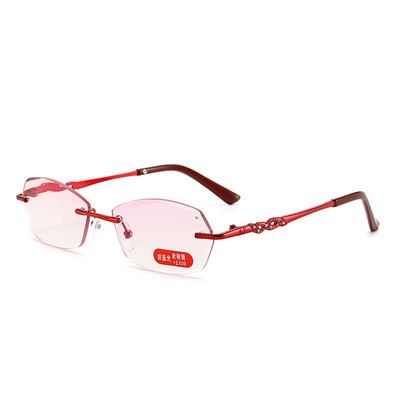 Ahora Ochelari de lectură cu tăiere Riamond fără montură Ochelari de vedere pentru computer cu lumină albastră pentru femei cu dioptrie +1,0 1,5 2,0 2,5 3,5