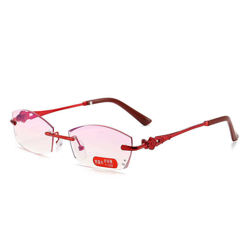 Ahora Ochelari de lectură cu tăiere Riamond fără montură Ochelari de vedere pentru computer cu lumină albastră pentru femei cu dioptrie +1,0 1,5 2,0 2,5 3,5