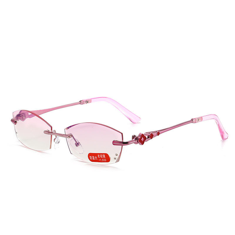 Ahora Ochelari de lectură cu tăiere Riamond fără montură Ochelari de vedere pentru computer cu lumină albastră pentru femei cu dioptrie +1,0 1,5 2,0 2,5 3,5