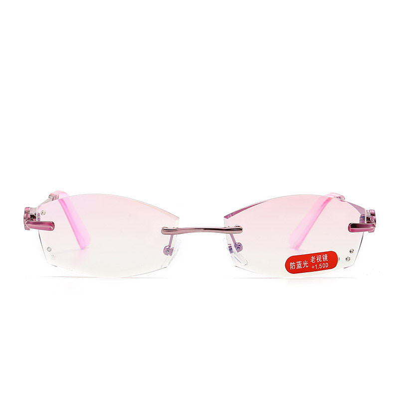 Ahora Ochelari de lectură cu tăiere Riamond fără montură Ochelari de vedere pentru computer cu lumină albastră pentru femei cu dioptrie +1,0 1,5 2,0 2,5 3,5