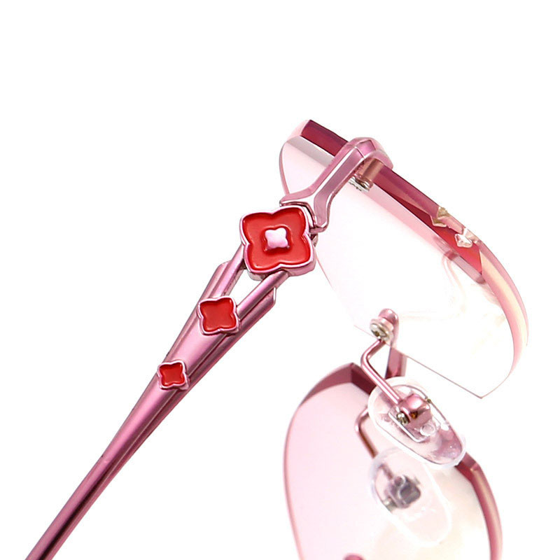 Ahora Ochelari de lectură cu tăiere Riamond fără montură Ochelari de vedere pentru computer cu lumină albastră pentru femei cu dioptrie +1,0 1,5 2,0 2,5 3,5