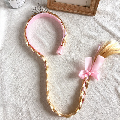 12 stilova Dječje Djevojčice Plave Cosplay Pletena pletenica Zapetljana Rapunzel princeza Traka za glavu Dodaci za kosu Vlasulja za djevojku Perika