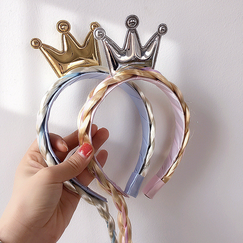 12 stilova Dječje Djevojčice Plave Cosplay Pletena pletenica Zapetljana Rapunzel princeza Traka za glavu Dodaci za kosu Vlasulja za djevojku Perika