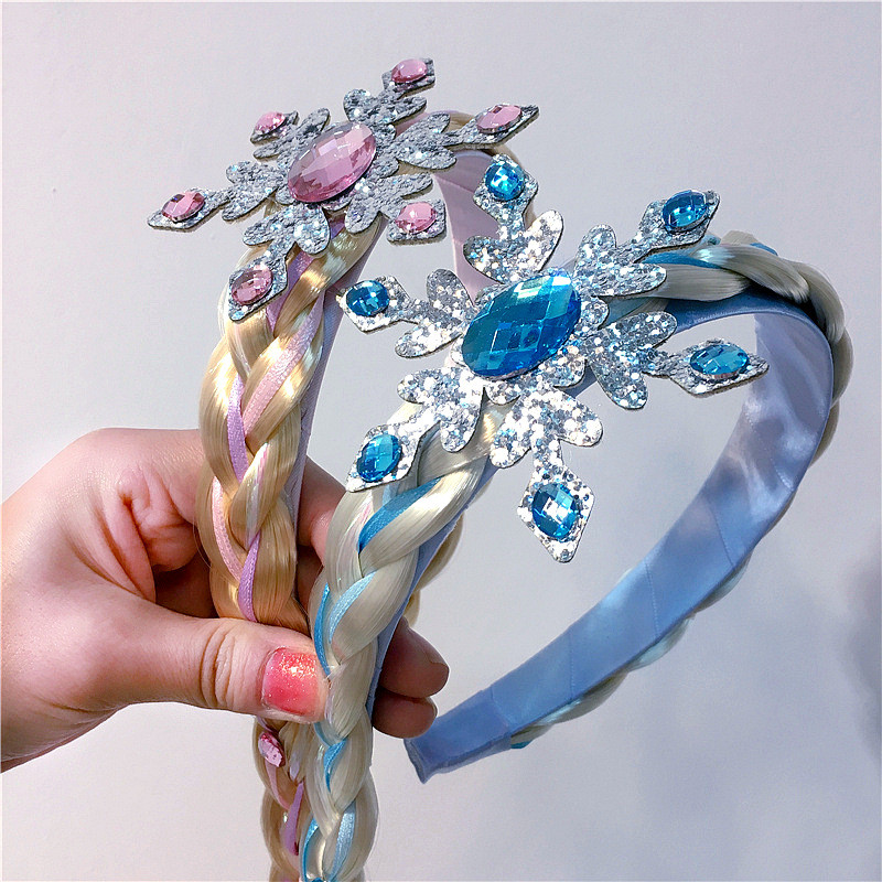 12 stilova Dječje Djevojčice Plave Cosplay Pletena pletenica Zapetljana Rapunzel princeza Traka za glavu Dodaci za kosu Vlasulja za djevojku Perika