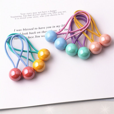 10pcs/lot New Colourful Blasting Bead Princess Headwear Kids Elastic Hair Bands Children Hair Ropes Girls Accessories Baby