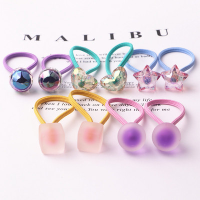 10vnt./vnt. Nauji spalvingi smėliavimo karoliukai princesė galvos apdangalai vaikams elastinės plaukų juostelės vaikams plaukų virvelės mergaičių aksesuarai kūdikiui