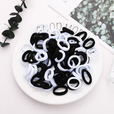 100 buc/set 2 cm fete colorate de bază din nailon benzi elastice de păr Scrunchie suport pentru coadă de cal cravată de păr accesorii de păr la modă pentru copii