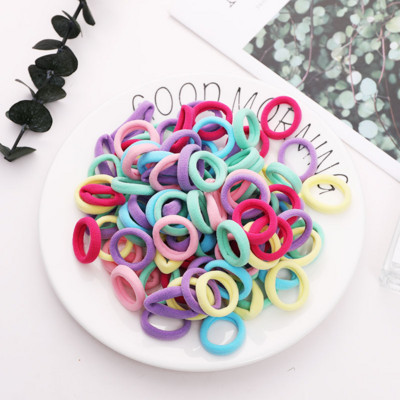 100 buc/set 2 cm fete colorate de bază din nailon benzi elastice de păr Scrunchie suport pentru coadă de cal cravată de păr accesorii de păr la modă pentru copii