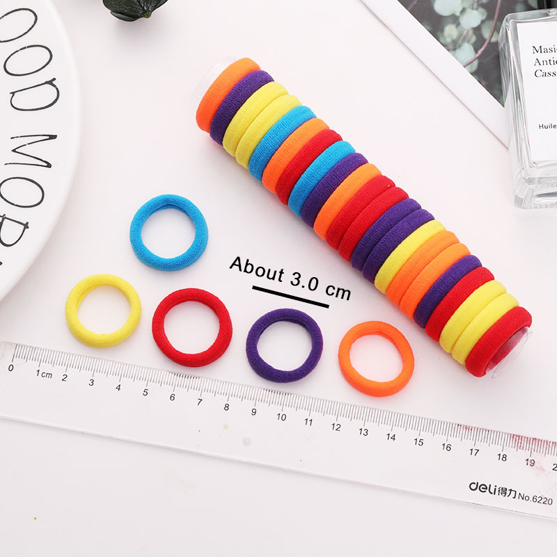 100 buc/set 2 cm fete colorate de bază din nailon benzi elastice de păr Scrunchie suport pentru coadă de cal cravată de păr accesorii de păr la modă pentru copii
