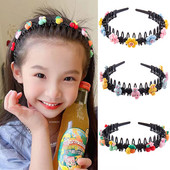 Slatka cvjetna gumica za kosu za djevojčice Dječja kopča za kosu Ručno izrađene neklizajuće trake za kosu Rođendanski darovi Pokrivala za glavu Traka za kosu Dodaci za kosu