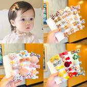 5/10 kom./Set Dječje djevojčice slatkih boja Ukrasi za kosu s kuglicama iz crtanog filma Cvjetne kopče za kosu Dječje slatke ukosnice Dječji dodaci za kosu