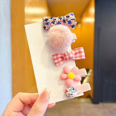 5/10 kom./Set Dječje djevojčice slatkih boja Ukrasi za kosu s kuglicama iz crtanog filma Cvjetne kopče za kosu Dječje slatke ukosnice Dječji dodaci za kosu