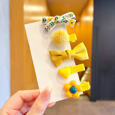 5/10 kom./Set Dječje djevojčice slatkih boja Ukrasi za kosu s kuglicama iz crtanog filma Cvjetne kopče za kosu Dječje slatke ukosnice Dječji dodaci za kosu