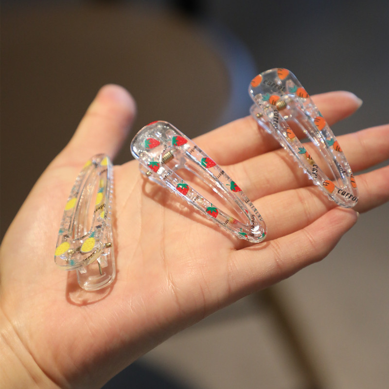 Accesorii noi pentru păr pentru copii Fructe Agrafe de păr cu picătură de apă transparente Agrafe de păr Copii Fete Agrafe drăguțe din desene animate