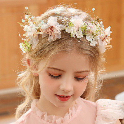 Bentiță de mireasă pentru fete elegante, perle imitate, coroană de flori, ghirlande de mireasă, cerc pentru cap, bentițe de nuntă, bijuterii de păr