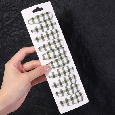 10gab/komplekts ar saldiem ziediem apdrukātas matu sprādzes bērniem, meitenēm, meiteņu formas BB skavas, ar rokām darinātas stiebru galvassegas, matu aksesuāri