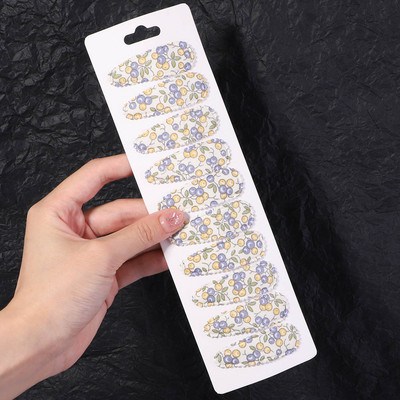 10gab/komplekts ar saldiem ziediem apdrukātas matu sprādzes bērniem, meitenēm, meiteņu formas BB skavas, ar rokām darinātas stiebru galvassegas, matu aksesuāri