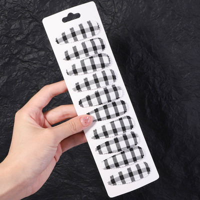 10gab/komplekts ar saldiem ziediem apdrukātas matu sprādzes bērniem, meitenēm, meiteņu formas BB skavas, ar rokām darinātas stiebru galvassegas, matu aksesuāri