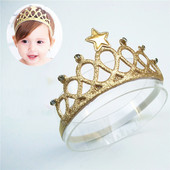 4Pcs/Lot Dječji dodaci za kosu 3D Diamond Crystal Traka za glavu Mala kruna s pet zvjezdica Traka za kosu Djevojačko pokrivalo za glavu Slatka nova pokrivala