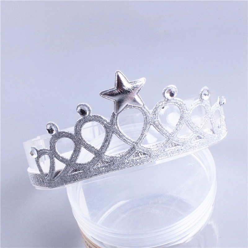 4Pcs/Lot Dječji dodaci za kosu 3D Diamond Crystal Traka za glavu Mala kruna s pet zvjezdica Traka za kosu Djevojačko pokrivalo za glavu Slatka nova pokrivala