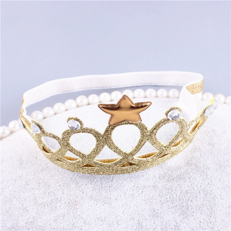 4Pcs/Lot Dječji dodaci za kosu 3D Diamond Crystal Traka za glavu Mala kruna s pet zvjezdica Traka za kosu Djevojačko pokrivalo za glavu Slatka nova pokrivala