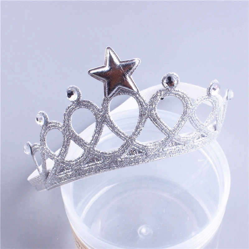 4Pcs/Lot Dječji dodaci za kosu 3D Diamond Crystal Traka za glavu Mala kruna s pet zvjezdica Traka za kosu Djevojačko pokrivalo za glavu Slatka nova pokrivala