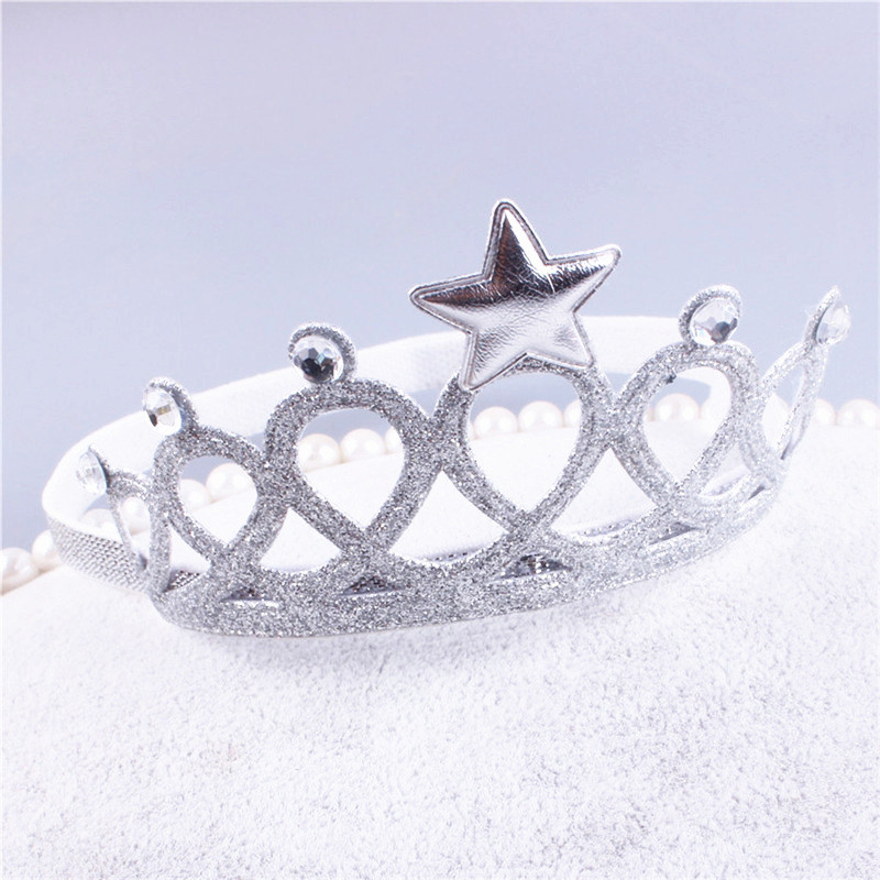 4Pcs/Lot Dječji dodaci za kosu 3D Diamond Crystal Traka za glavu Mala kruna s pet zvjezdica Traka za kosu Djevojačko pokrivalo za glavu Slatka nova pokrivala