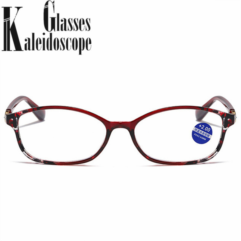 Sinise valguse vastased lugemisprillid Naiste moeprintimine Presbüoopia prillid Väikese raamiga prillid, prillid Diopter +1,5 2,0 kuni 4,0