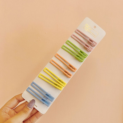 10 vnt / rinkinys Mergaičių plaukų segtukai saldainių spalvos kūdikių plaukų segtukai saldus galvos apdangalas vaikams animacinis filmas Mielas madingi plaukų aksesuarai papuošalai