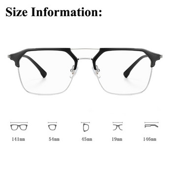 Очила за късогледство с двойна рамка, чисто нови жени, мъже, анти-синя светлина, компютърни очила, очила унисекс, диоптър от 0 до -6,0