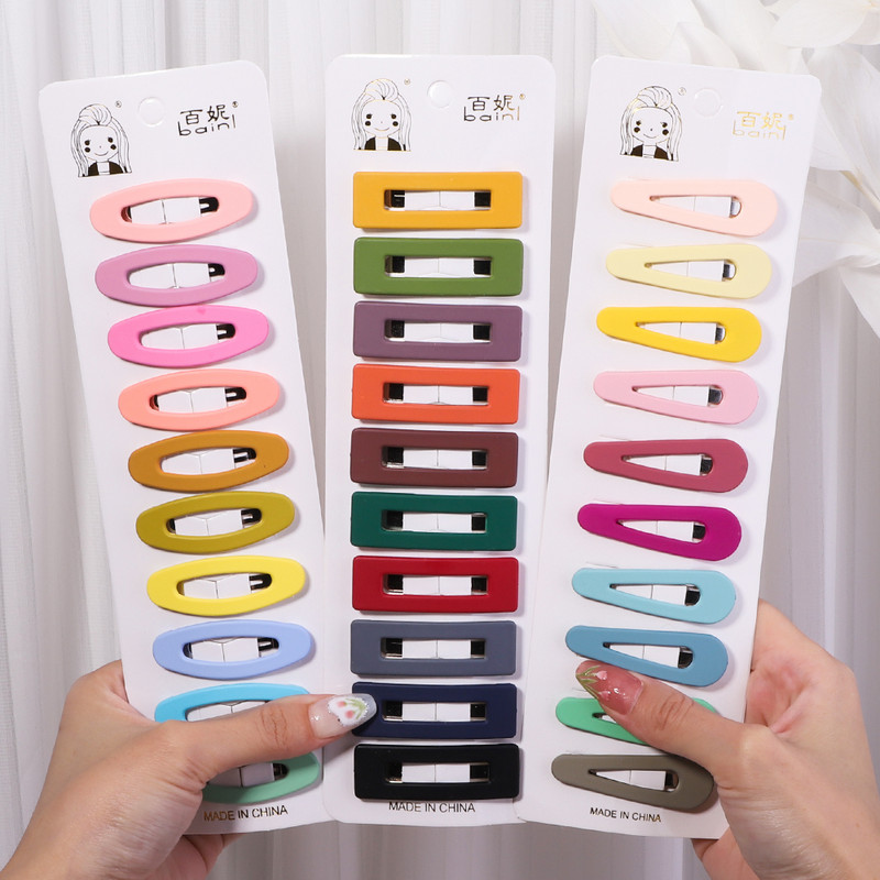 Paprasti saldainių spalvos plaukų segtukai Moteriški galvos apdangalai, mergaičių BB segtukai, galvos apdangalai, plaukų segtukai, plaukų aksesuarų rinkiniai didmeninė prekyba