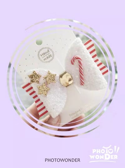 Thumblina 3,5 ιντσών Χριστουγεννιάτικα αξεσουάρ μαλλιών για κορίτσια Χαριτωμένοι χριστουγεννιάτικες φιόγκοι για τα μαλλιά Γιορτινό πάρτι Hairgrips για παιδιά Barrettes