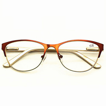 Γυναικεία γυαλιά ανάγνωσης Μπλε Νέος φακός HD Μόδα Μωβ κράμα μεταλλικοί μεντεσέδες με ελατήρια Πλαίσιο Γυαλιά ανάγνωσης 1.0-3.5 R254