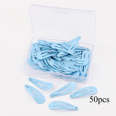 3CM 50 buc/cutie Agrafe de păr cu fixare pentru fetițe, de culoare uni, pentru copii, agrafe de păr din metal, accesorii pentru agrafe de păr pentru copii