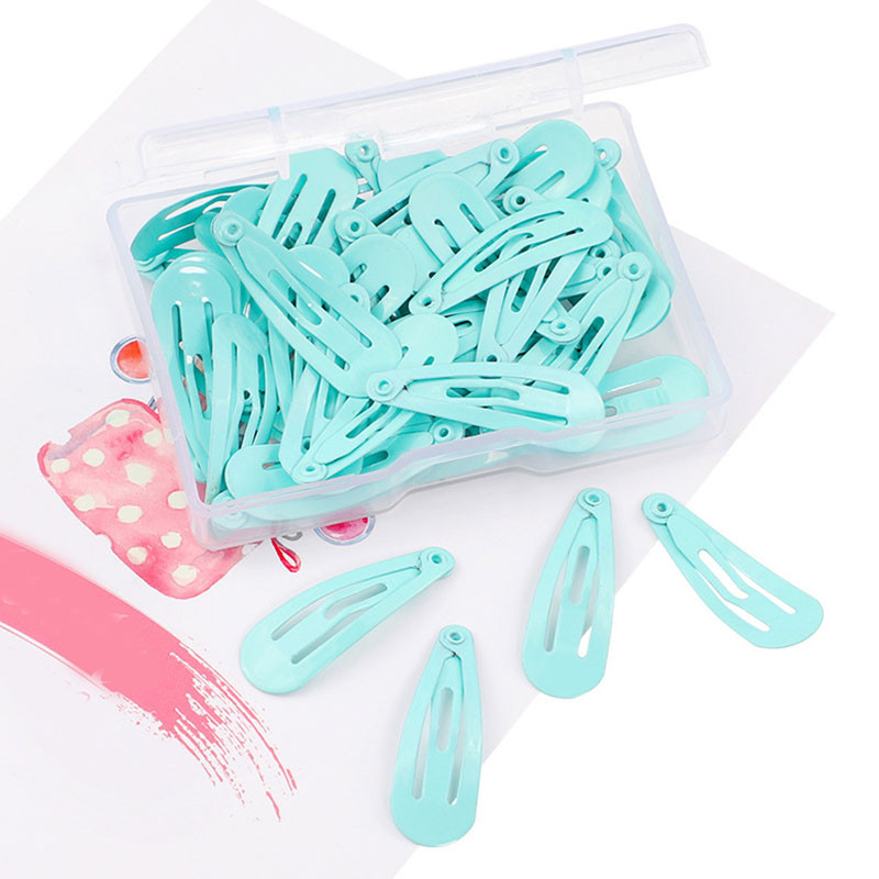 3CM 50 buc/cutie Agrafe de păr cu fixare pentru fetițe, de culoare uni, pentru copii, agrafe de păr din metal, accesorii pentru agrafe de păr pentru copii
