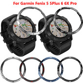 Inele cu ramă din oțel inoxidabil, unități de timp sculptate, adeziv, husă anti-zgârieturi, pentru protecția cadrului Garmin Fenix 5 6 6X Pro