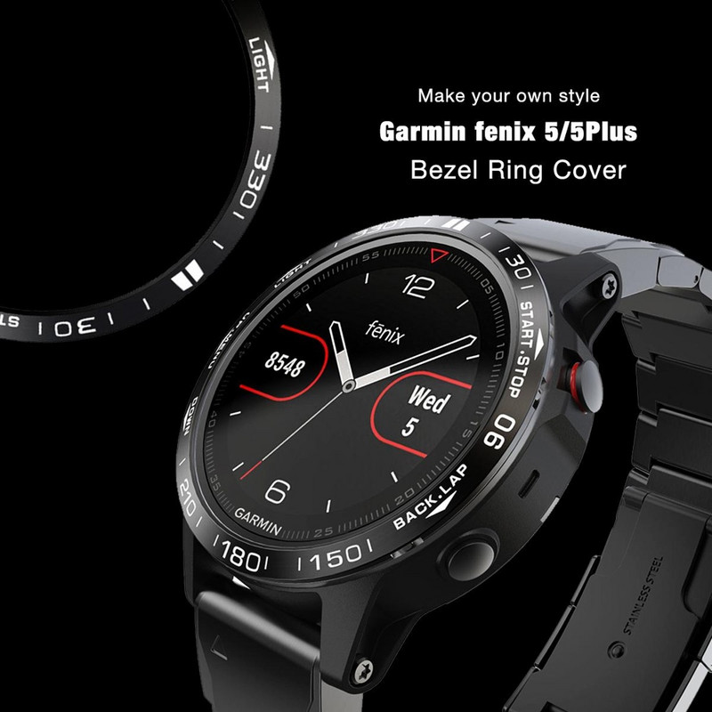 Prstenovi okvira Izrezane vremenske jedinice od nehrđajućeg čelika Ljepljivi poklopac kućišta protiv ogrebotina za Garmin Fenix 5 6 6X Pro Zaštita okvira