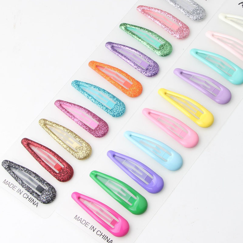 (20 komada/lot) Slatke svjetlucave ukosnice za djevojčice, dužine 5 cm, u obliku kapi vode, dječje kopče za kosu, metalne ukosnice, dodaci za kosu