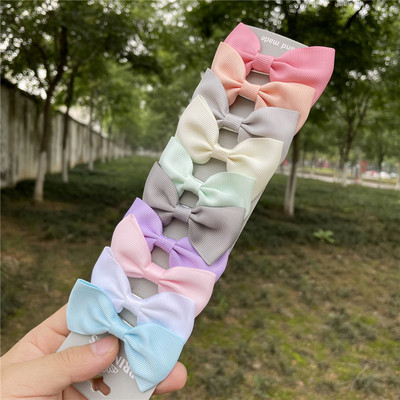 10 db/szett Nylon masni hajcsat aranyos baba színes hajtűk aligátor csíptető csíptetők gyerek haj kiegészítők