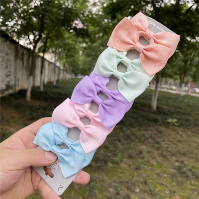 10 db/szett Nylon masni hajcsat aranyos baba színes hajtűk aligátor csíptető csíptetők gyerek haj kiegészítők