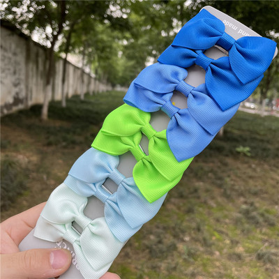 10 db/szett Nylon masni hajcsat aranyos baba színes hajtűk aligátor csíptető csíptetők gyerek haj kiegészítők