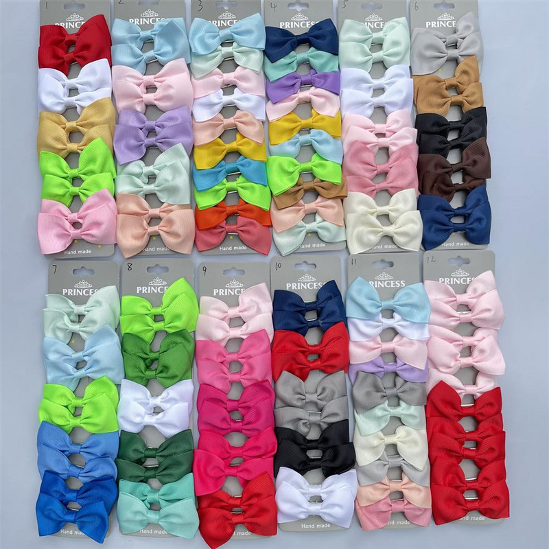 10 db/szett Nylon masni hajcsat aranyos baba színes hajtűk aligátor csíptető csíptetők gyerek haj kiegészítők