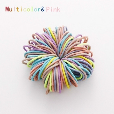 100 bucăți Newlot benzi pentru păr fetiță culoare bomboană banda elastică de cauciuc banda de păr pentru copii bentiță pentru copii Scrunchie accesorii de păr pentru păr