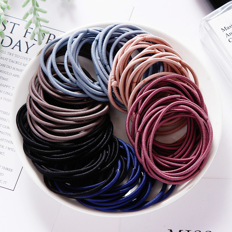 100 bucăți Newlot benzi pentru păr fetiță culoare bomboană banda elastică de cauciuc banda de păr pentru copii bentiță pentru copii Scrunchie accesorii de păr pentru păr