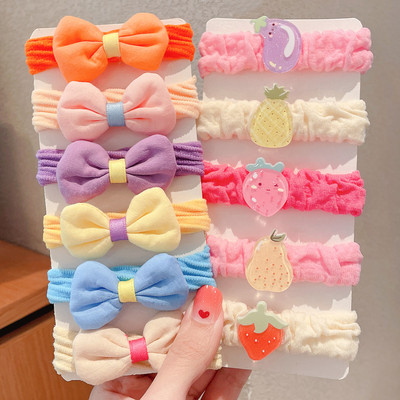 Nove simpatične gumice za kosu za djevojčice Gumice za kosu s mašnama iz crtanog filma Dodaci za kosu Elastična gumica Traka za glavu Dječja gumica za glavu