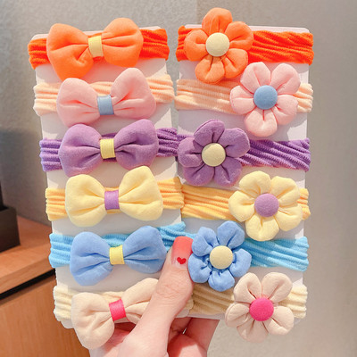 Nove simpatične gumice za kosu za djevojčice Gumice za kosu s mašnama iz crtanog filma Dodaci za kosu Elastična gumica Traka za glavu Dječja gumica za glavu