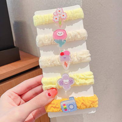 Nove simpatične gumice za kosu za djevojčice Gumice za kosu s mašnama iz crtanog filma Dodaci za kosu Elastična gumica Traka za glavu Dječja gumica za glavu